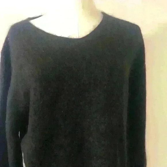 Vintage KarenKane %38 mohair and 38% merino wool black v neck sweater size M - Picture 2 of 7